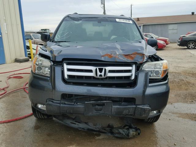 5FNYF28596B039869 - 2006 HONDA PILOT EX GRAY photo 9