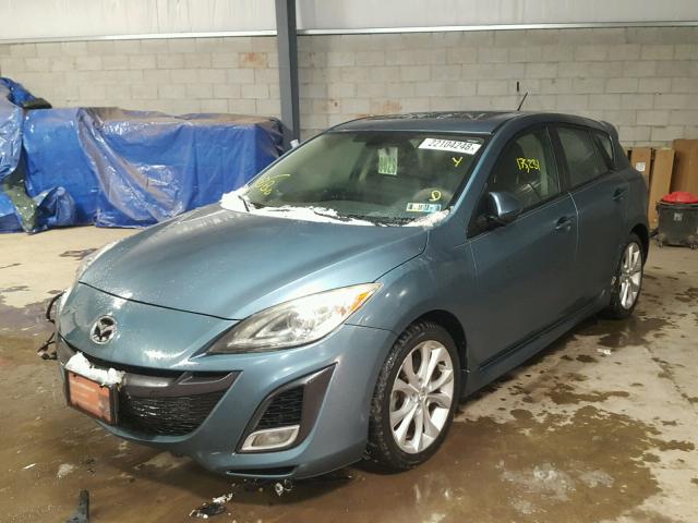 JM1BL1H65A1157159 - 2010 MAZDA 3 S BLUE photo 2