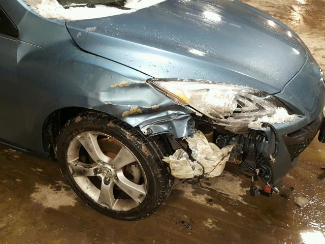 JM1BL1H65A1157159 - 2010 MAZDA 3 S BLUE photo 9