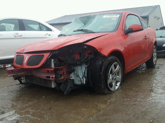 1G2AS18H797251167 - 2009 PONTIAC G5 RED photo 2