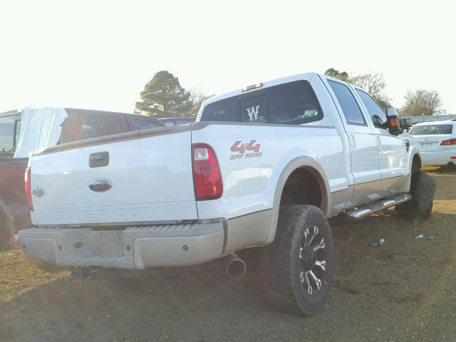 1FTSW21R48EC71206 - 2008 FORD F250 SUPER WHITE photo 4