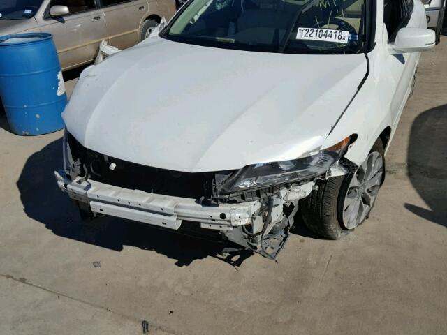 1HGCT1B84EA002950 - 2014 HONDA ACCORD EXL WHITE photo 9