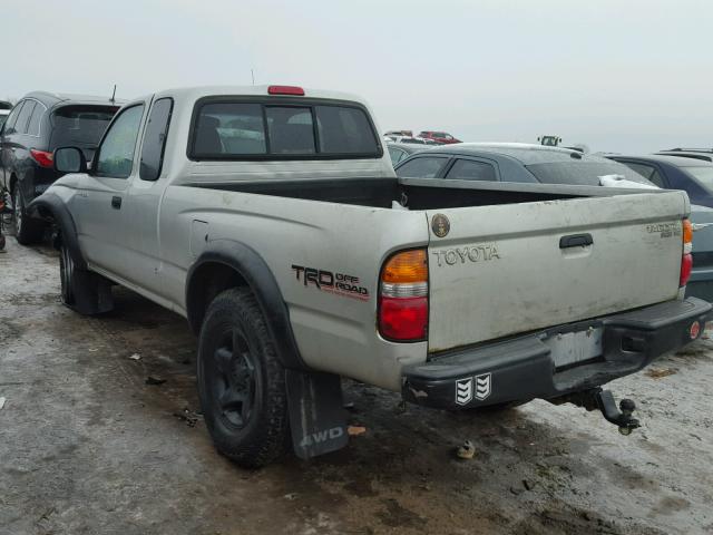 5TEWN72NX1Z868201 - 2001 TOYOTA TACOMA XTR SILVER photo 3