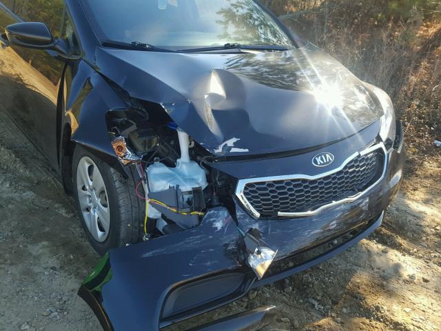 KNAFK4A66G5487777 - 2016 KIA FORTE LX BLACK photo 9