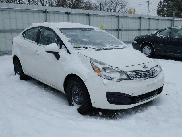 KNADM4A36D6270226 - 2013 KIA RIO LX WHITE photo 1