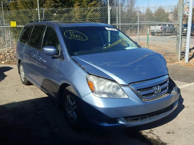 5FNRL38797B075647 - 2007 HONDA ODYSSEY EX BLUE photo 1