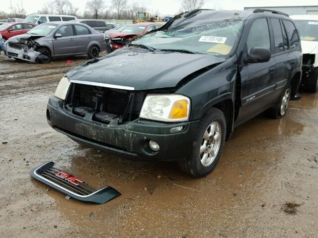 1GKDT13S232284868 - 2003 GMC ENVOY GREEN photo 2