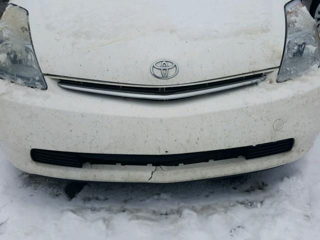 JTDKB20U083451506 - 2008 TOYOTA PRIUS WHITE photo 9