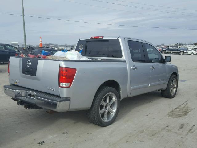 1N6BA07A35N578296 - 2005 NISSAN TITAN XE SILVER photo 4