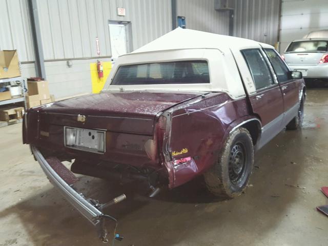 1G6CD5331L4232644 - 1990 CADILLAC DEVILLE BURGUNDY photo 4