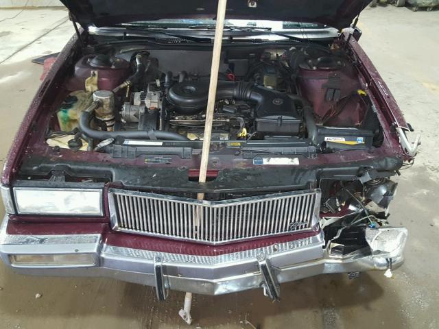 1G6CD5331L4232644 - 1990 CADILLAC DEVILLE BURGUNDY photo 7