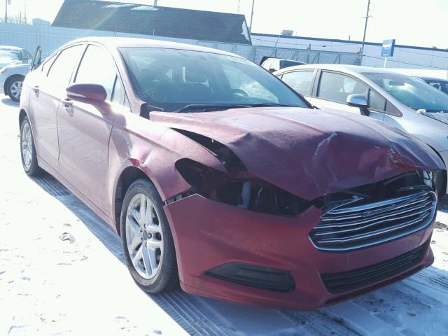 3FA6P0H73DR384214 - 2013 FORD FUSION SE RED photo 1