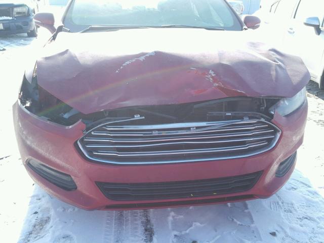 3FA6P0H73DR384214 - 2013 FORD FUSION SE RED photo 9