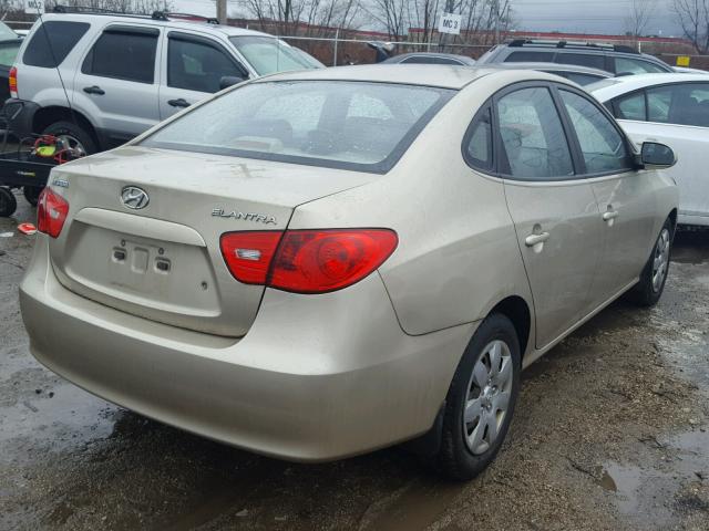 KMHDU46D07U046319 - 2007 HYUNDAI ELANTRA GL TAN photo 4