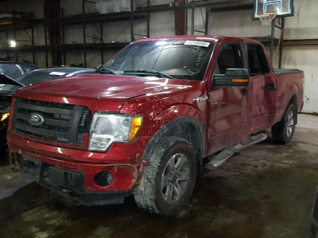 1FTFW1EV1AFA99879 - 2010 FORD F150 SUPER RED photo 2