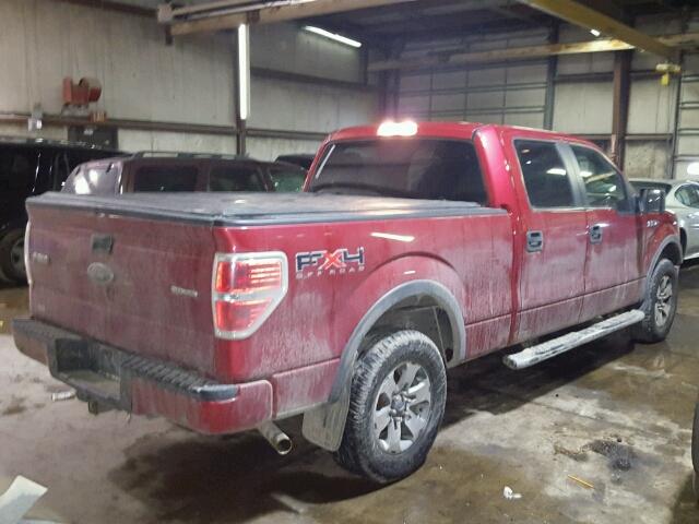 1FTFW1EV1AFA99879 - 2010 FORD F150 SUPER RED photo 4