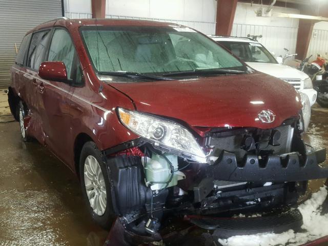 5TDYK3DCXDS331318 - 2013 TOYOTA SIENNA XLE RED photo 1