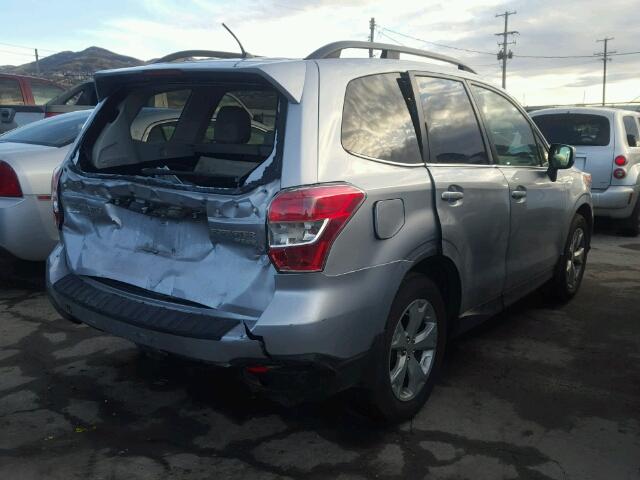 JF2SJAHC4EH438198 - 2014 SUBARU FORESTER 2 SILVER photo 4