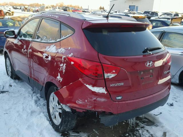 KM8JU3AC0CU398628 - 2012 HYUNDAI TUCSON GLS BURGUNDY photo 3