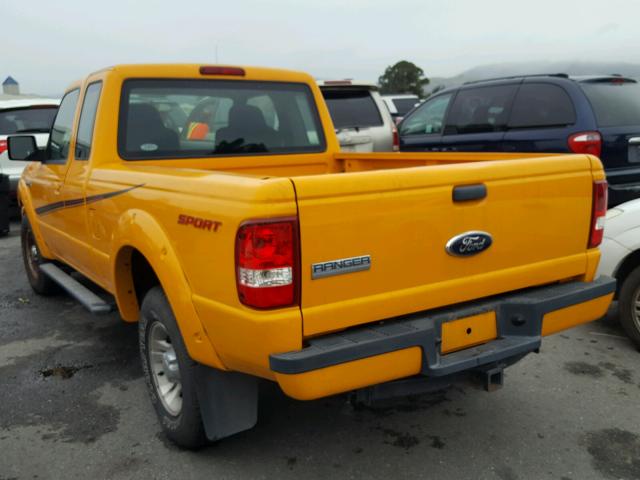 1FTYR14E09PA02646 - 2009 FORD RANGER SUP YELLOW photo 3