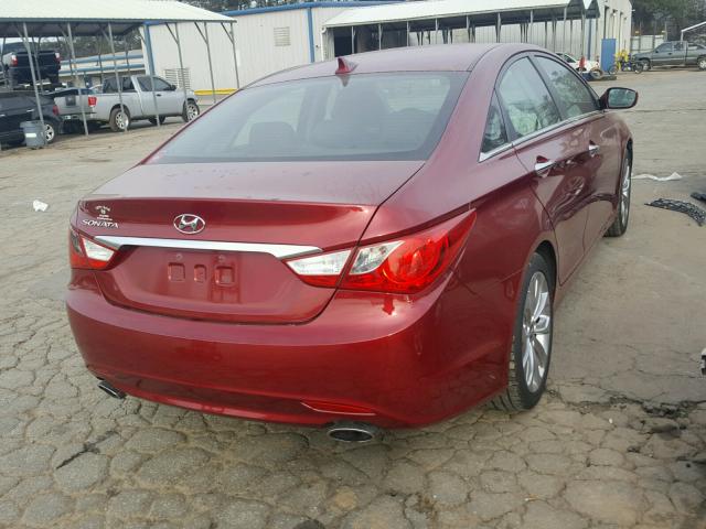 5NPEC4AC7BH256865 - 2011 HYUNDAI SONATA SE RED photo 4