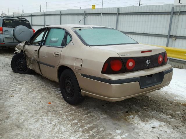 2G1WF52E149316588 - 2004 CHEVROLET IMPALA CREAM photo 3