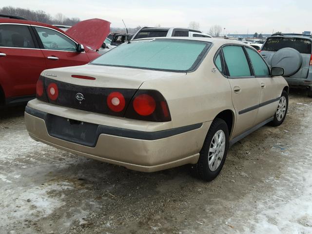 2G1WF52E149316588 - 2004 CHEVROLET IMPALA CREAM photo 4