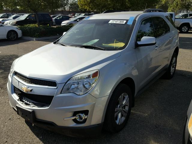 1GNALPEK3DZ124688 - 2013 CHEVROLET EQUINOX LT SILVER photo 2