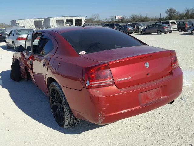 2B3KA43G18H183696 - 2008 DODGE CHARGER MAROON photo 3