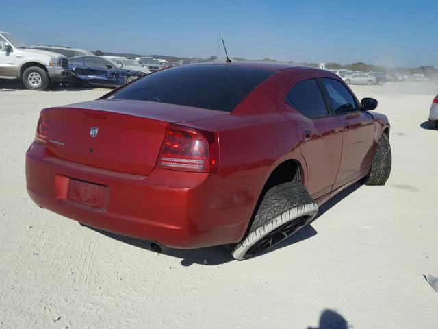 2B3KA43G18H183696 - 2008 DODGE CHARGER MAROON photo 4