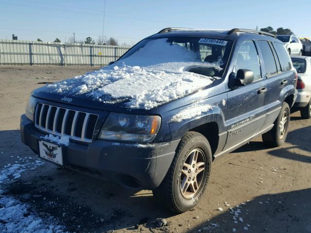 1J4GW48S34C325332 - 2004 JEEP GRAND CHER BLUE photo 2