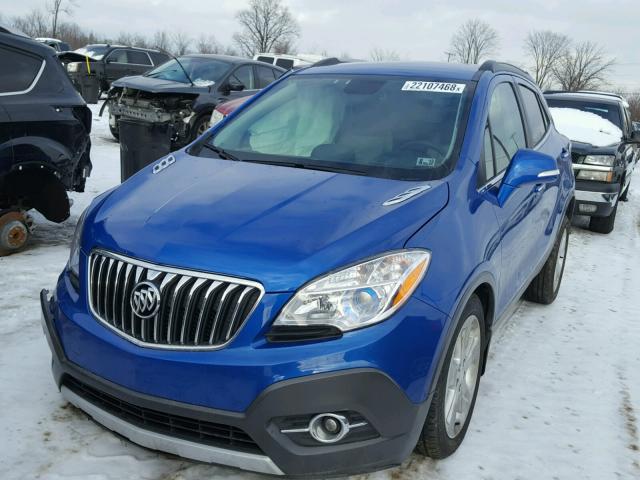 KL4CJFSB1FB196811 - 2015 BUICK ENCORE CON BLUE photo 2