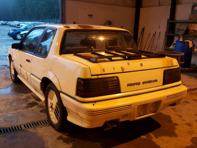 1G2NW14A5LC300024 - 1990 PONTIAC GRAND AM S თეთრი ფოტო 3