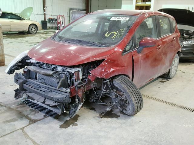 3N1CE2CP6FL369513 - 2015 NISSAN VERSA NOTE RED photo 2