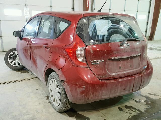 3N1CE2CP6FL369513 - 2015 NISSAN VERSA NOTE RED photo 3