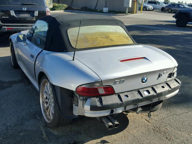 4USCH9344YLF86072 - 2000 BMW Z3 2.3 SILVER photo 3