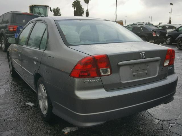 2HGES26704H503854 - 2004 HONDA CIVIC EX SILVER photo 3