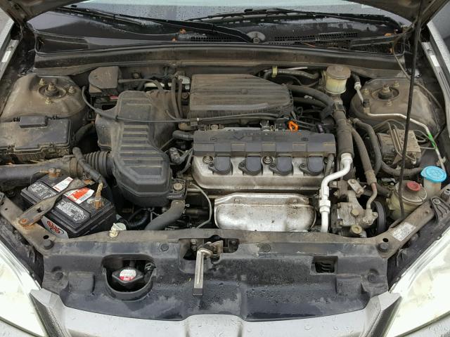 2HGES26704H503854 - 2004 HONDA CIVIC EX SILVER photo 7