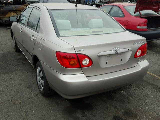 1NXBR32E63Z107362 - 2003 TOYOTA COROLLA CE TAN photo 3