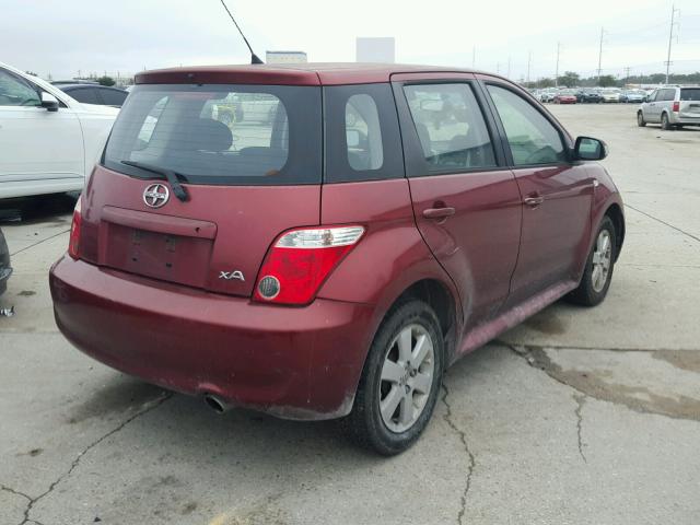 JTKKT624060133264 - 2006 TOYOTA SCION XA RED photo 4
