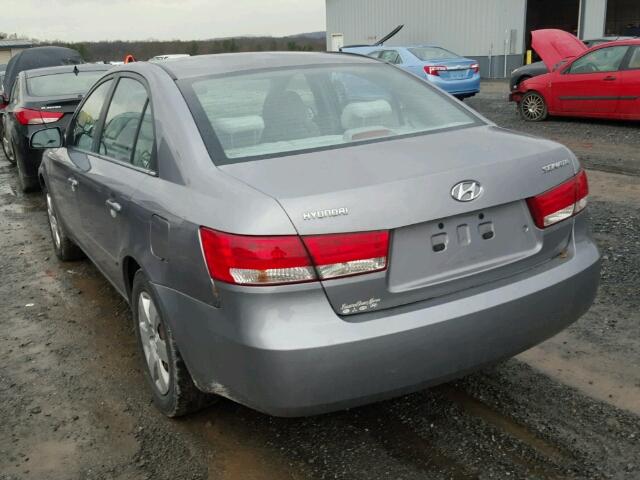 5NPET46C27H231906 - 2007 HYUNDAI SONATA GLS GRAY photo 3