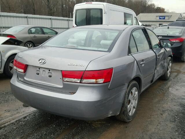 5NPET46C27H231906 - 2007 HYUNDAI SONATA GLS GRAY photo 4