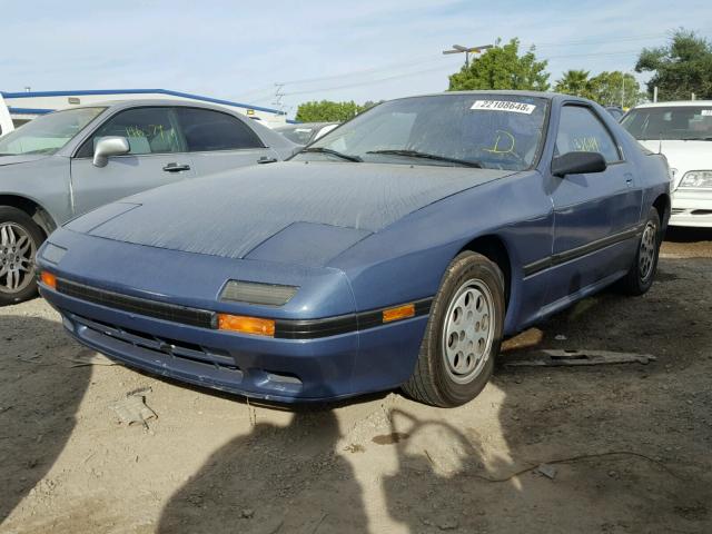 JM1FC3311H0508478 - 1987 MAZDA RX7 BLUE photo 2