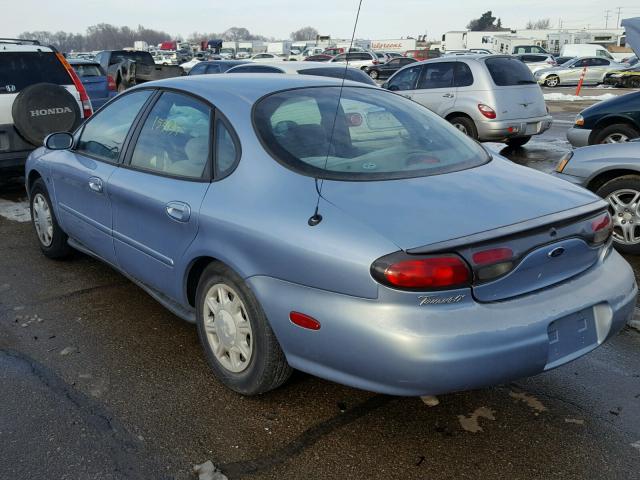 1FAFP5220WG201260 - 1998 FORD TAURUS LX BLUE photo 3