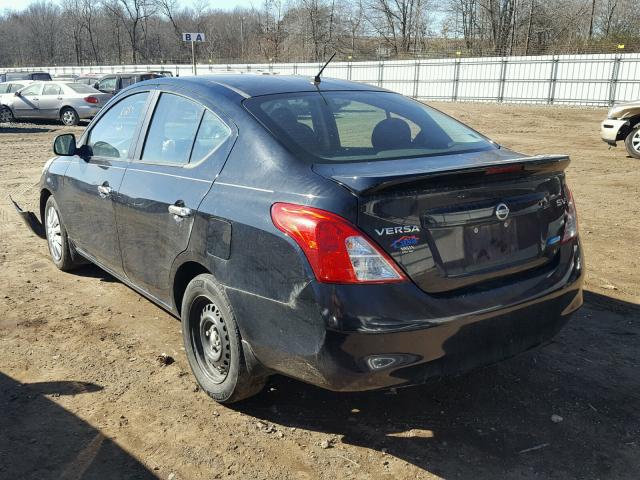 3N1CN7AP2DL884781 - 2013 NISSAN VERSA S BLACK photo 3