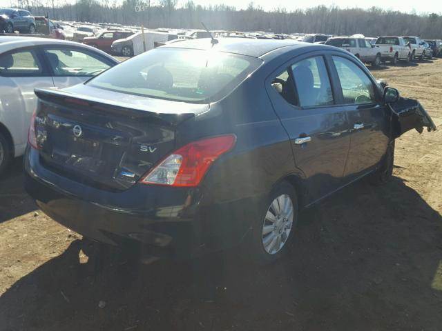 3N1CN7AP2DL884781 - 2013 NISSAN VERSA S BLACK photo 4