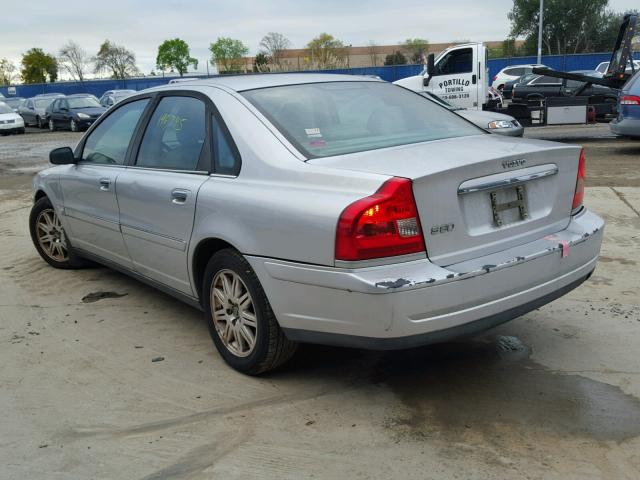 YV1TS592X51403360 - 2005 VOLVO S80 2.5T GRAY photo 3