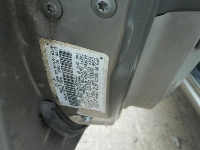 JT2BG22K1Y0410325 - 2000 TOYOTA CAMRY CE TAN photo 10