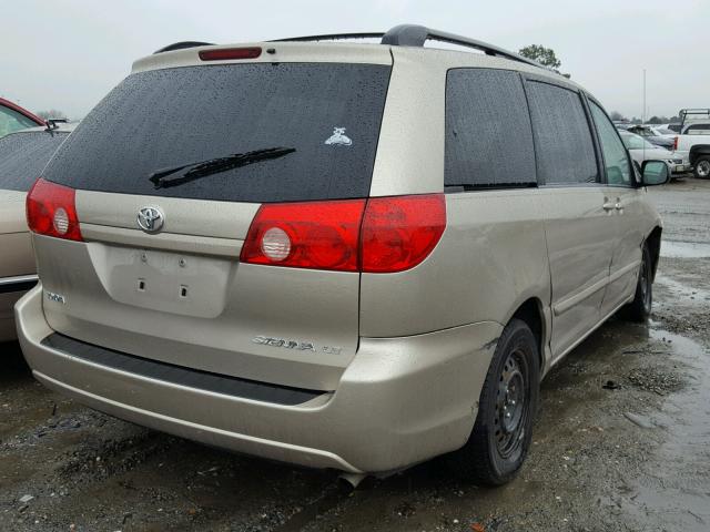 5TDZK23C87S071733 - 2007 TOYOTA SIENNA CE GOLD photo 4