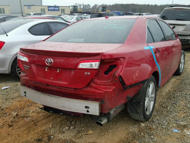 4T1BF1FK9DU675121 - 2013 TOYOTA CAMRY L RED photo 4